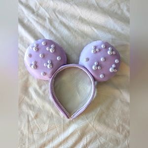 Lavender Satin Pearl Minnie Mouse Ears